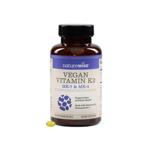 NatureWise vitamina k2 mk-7 y mk-4 paquete frontal 180 softgels