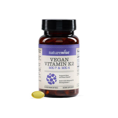 NatureWise Vitamina K2 MK-7 y MK-4 90 cápsulas blandas veganas