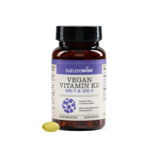 NatureWise Vitamina K2 MK-7 y MK-4 90 cápsulas blandas veganas