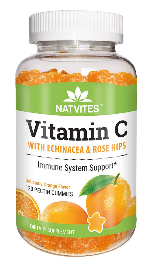 Botella gomitas vitamina C Natvites sabor naranja 120 unidades
