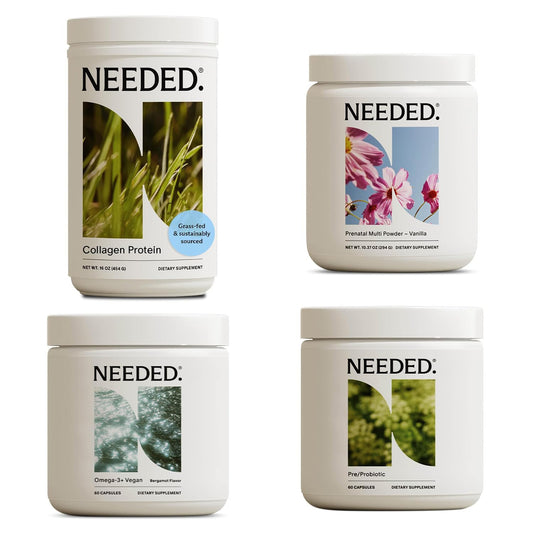 Needed kit bienestar prenatal multivitaminas omega-3 vegano