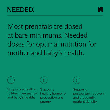 Needed suplemento prenatal de alta calidad para embarazo sano