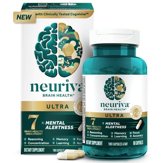 Botella de suplemento Neuriva Ultra para memoria y enfoque
