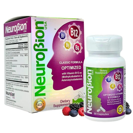 Neurobion fórmula B12 metilcobalamina 50 cápsulas energía