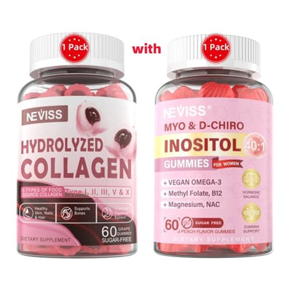 NEVISS gominolas colágeno hidrolizado y inositol frasco frontal
