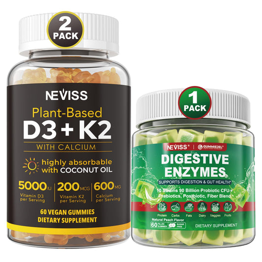 NEVISS gominolas vitamina d3 5000iu k2 calcio paquete