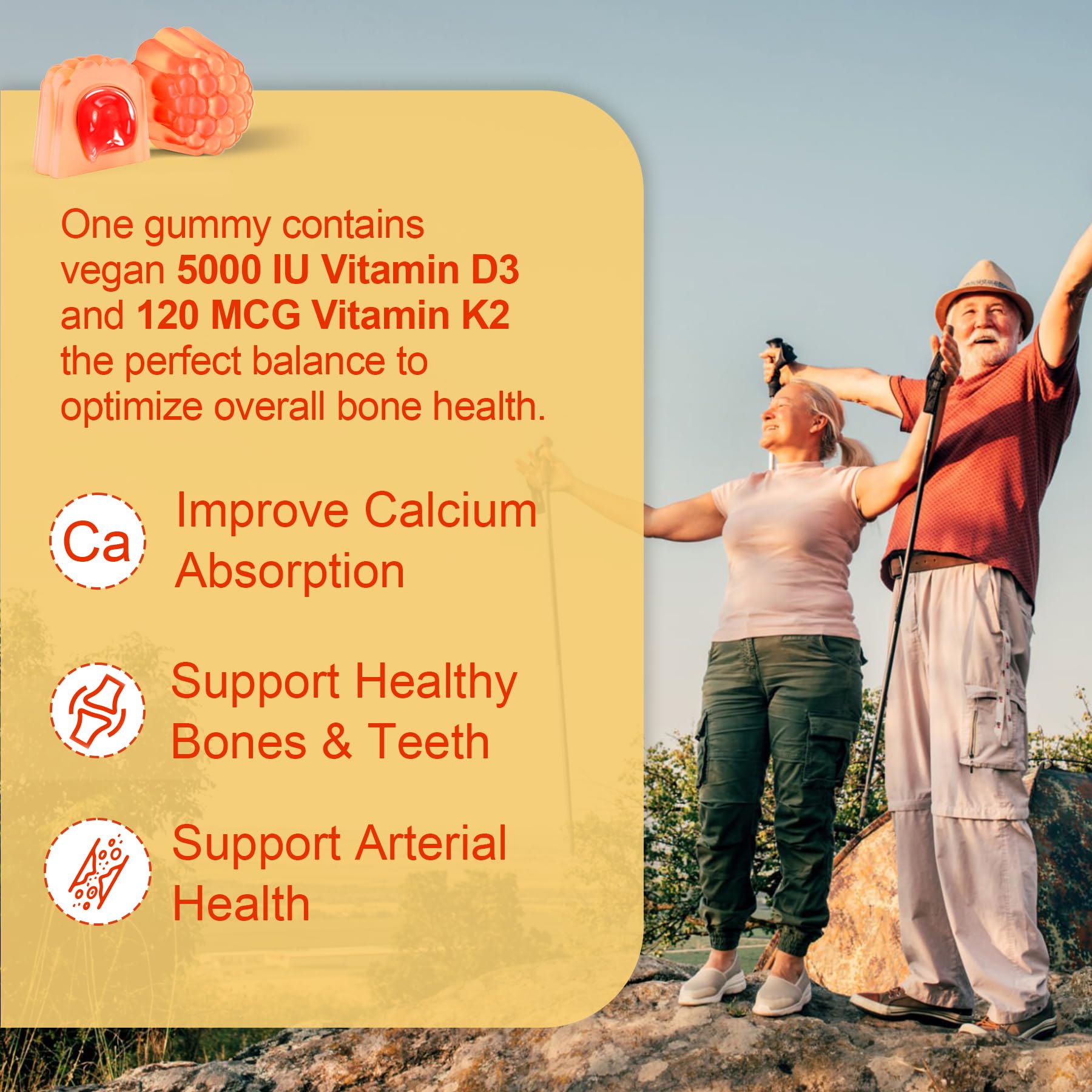 Gomitas vitamina D3, K2 y complejo B NEVISS