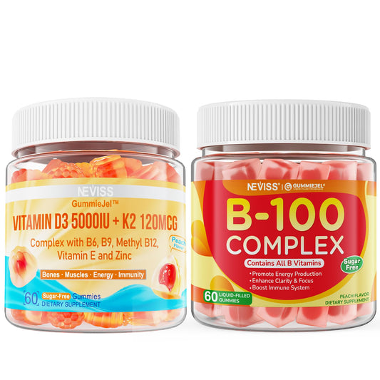 Neviss gomitas vitamina D3 K2 y complejo B100 para salud