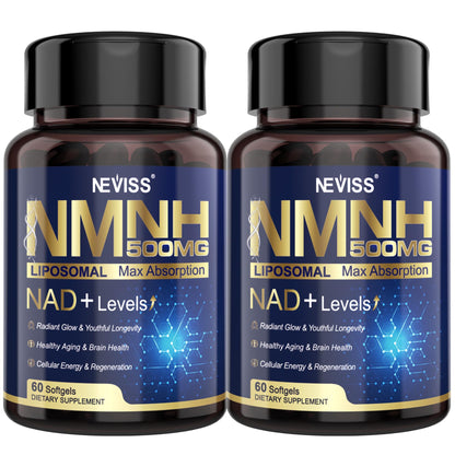 NEVISS suplemento NAD+ NMNH liposomal 500mg 120 softgels