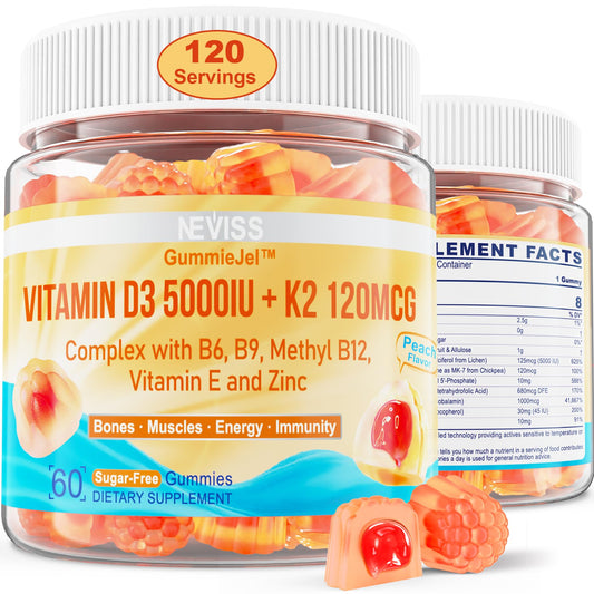 Paquete gomitas vitamina D3 K2 NEVISS frontal