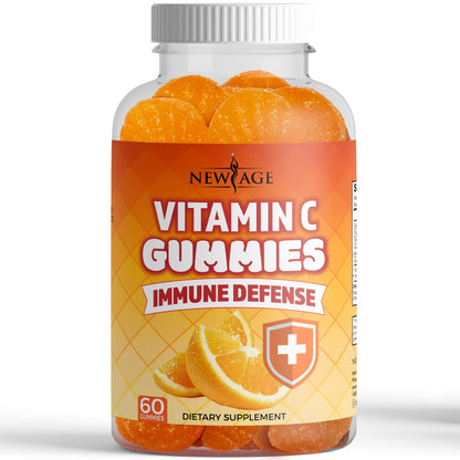 NEW AGE gomitas de vitamina C sabor naranja 60 unidades