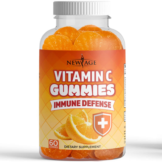 NEW AGE gomitas de vitamina C sabor naranja 60 unidades