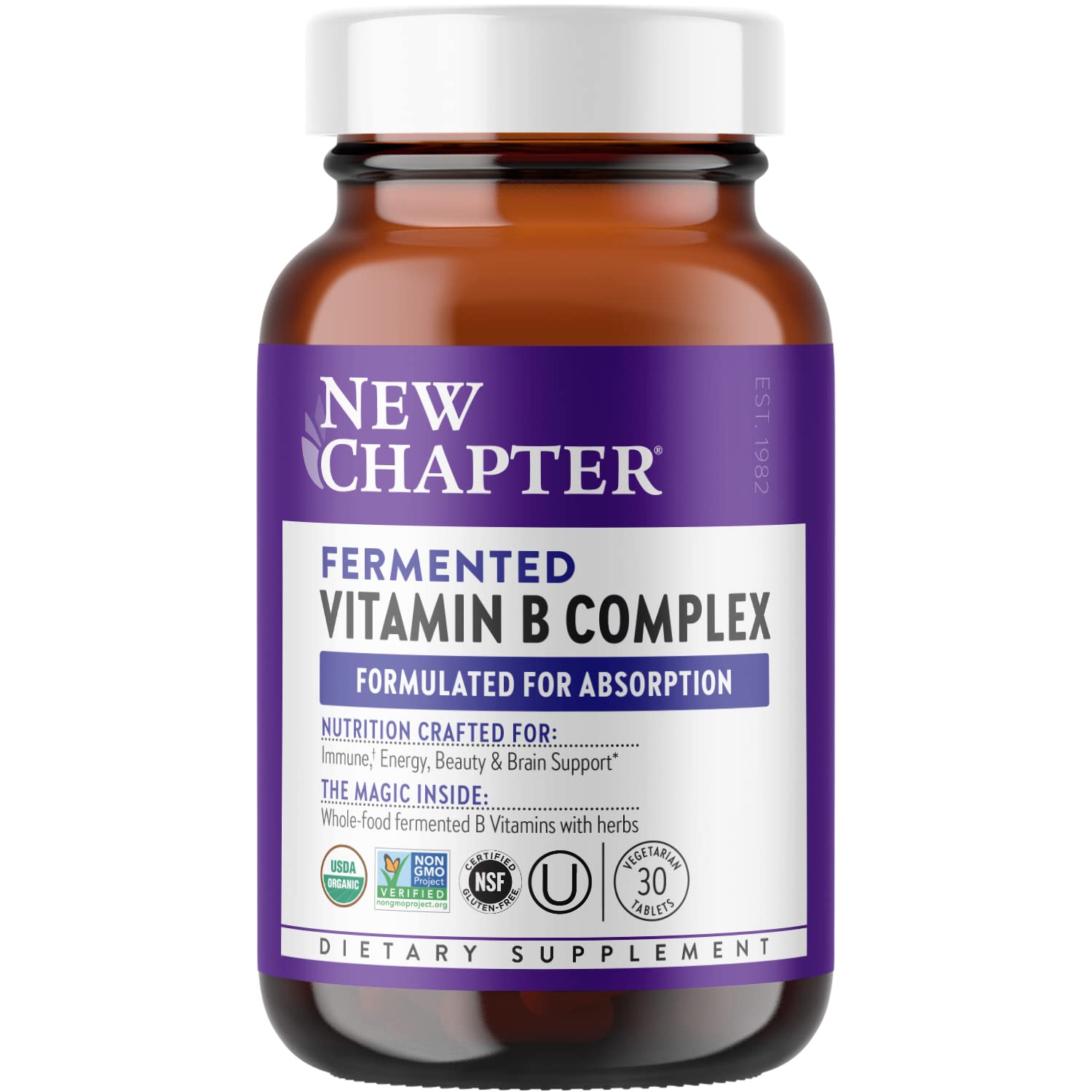 suplemento complejo vitaminas b new chapter orgánico fermentado