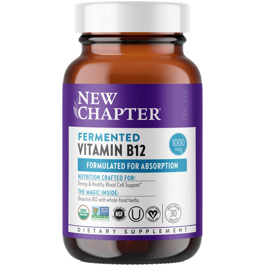 New Chapter vitamina b12 fermentada 30 cápsulas energía