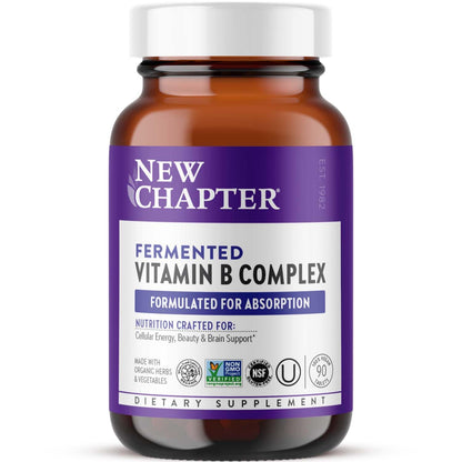 New Chapter vitaminas complejo B fermentado 90 cápsulas