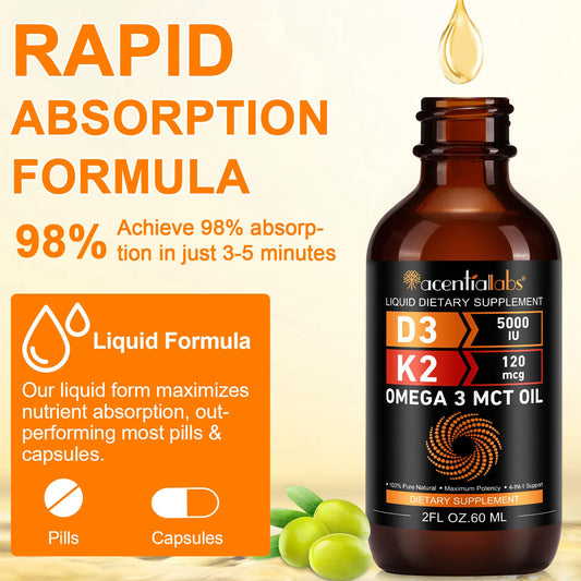 Suplemento líquido newseel vitamina d3 k2 con gotero