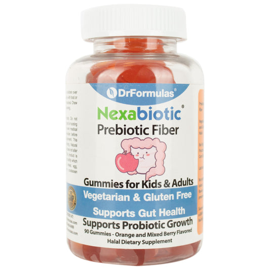 Nexabiotic DrFormulas gomitas fibra prebiótica paquete frontal