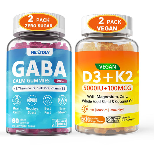 Gomitas Nextdia GABA y vitamina D3 K2 veganas paquete 2