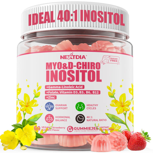 Nextdia gomitas inositol aceite de onagra paquete frontal
