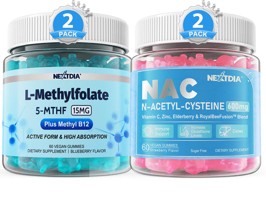 Nextdia gomitas L-Metilfolato y Metil B12 suplementación