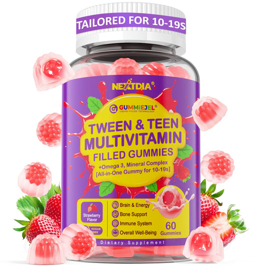 Paquete de gomitas multivitamínicas Nextdia para adolescentes