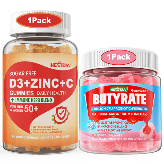 Nextdia gomitas sin azúcar vitamina c d3 zinc adultos mayores