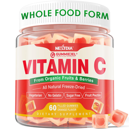 Botella gomitas Nextdia vitamina c orgánica sin azúcar 60 unidades