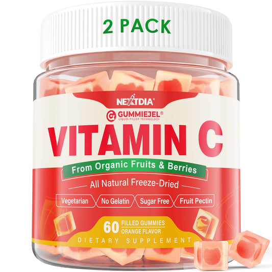 Nextdia gomitas vitamina C sin azúcar 60 unidades paquete doble