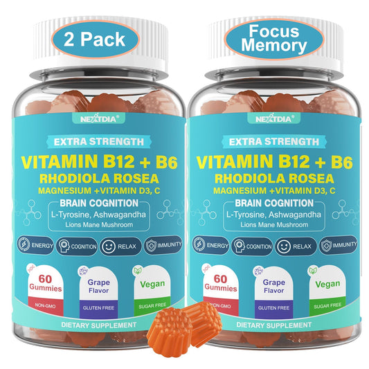 Nextdia gummies para memoria energía y concentración sin azúcar