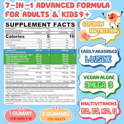 Detalle de gominolas multivitamínicas Nextdia para niños y adultos