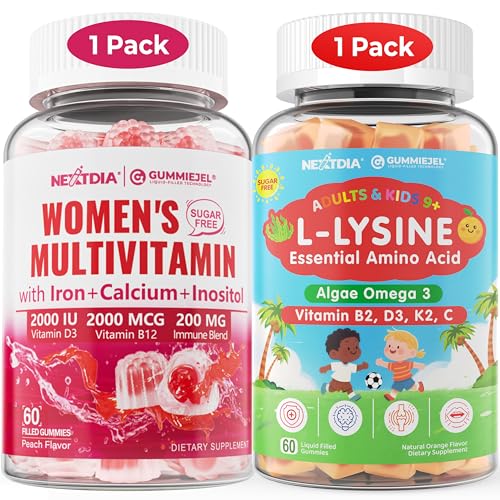 Envase multivitamínico Nextdia para mujeres con gominolas saludables