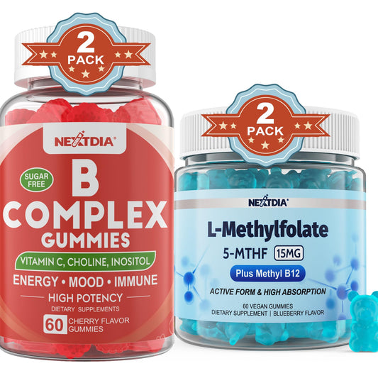 Paquete de gomitas Nextdia vitamina B complejo y L-metilfolato