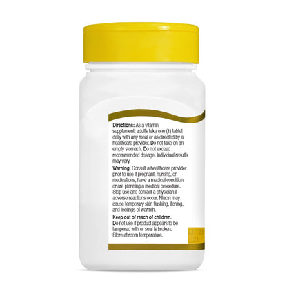 Niacina 100 mg tableta 21st Century paquete de 3