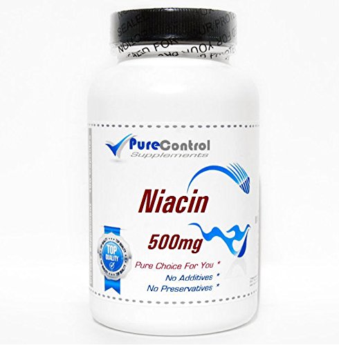 Botella de niacina 500mg PureControl Supplements 100 cápsulas