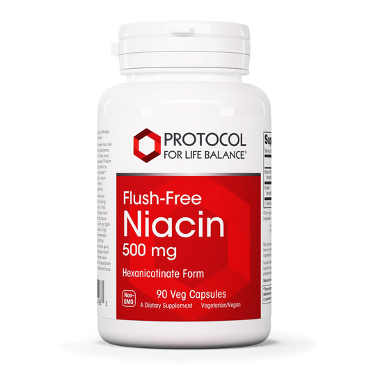 Niacina 500mg cápsulas veganas Protocol For Life Balance