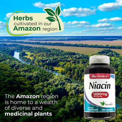 Niacina FITO MEDIC'S frasco y cápsulas