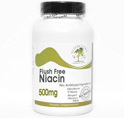 Niacina sin rubor 500mg 180 cápsulas Naturetition suplementos