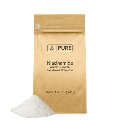 Niacinamida Pure Original Ingredients envase de polvo suplemento vitamina B3
