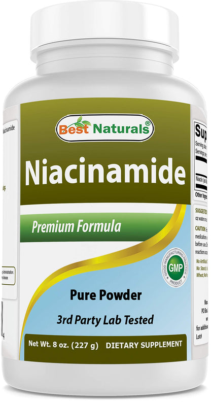 Polvo puro de niacinamida vitamina B3 de Best Naturals