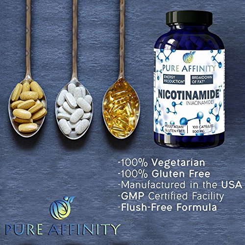 Nicotinamida pure affinity suplemento energético 200 cápsulas