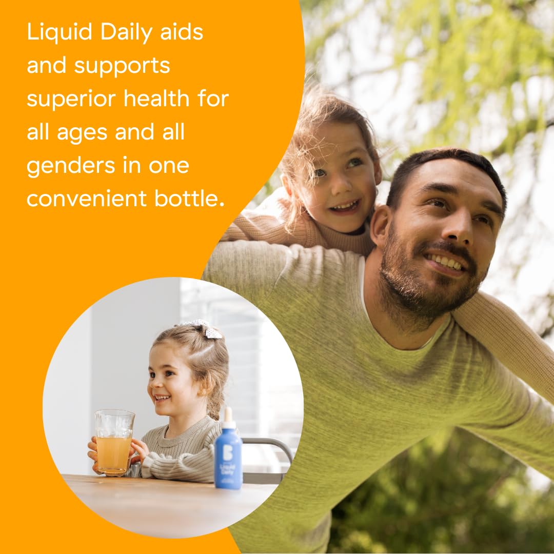 niño y adulto disfrutando multivitamínico líquido en la mañana