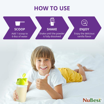 Niños disfrutando de vitaminas NuBest.