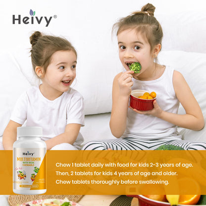 Niños felices con multivitaminas Heivy
