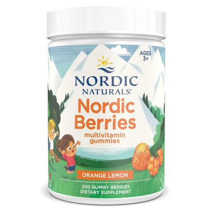 Bote de Nordic Berries multivitamínico sabor cítrico, 200 gomitas