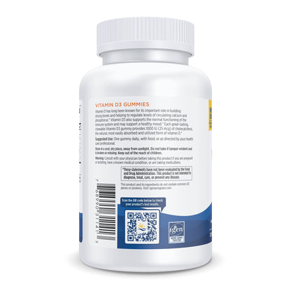Nordic Naturals gominolas de vitamina d3 envase abierto con gominolas