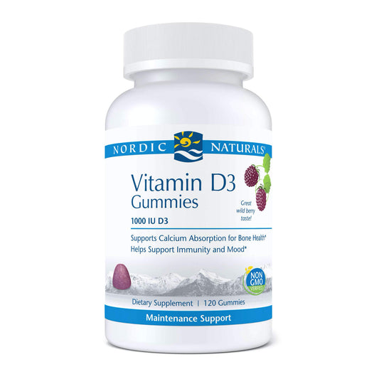 Nordic Naturals gomitas Vitamina D3 sabor baya silvestre