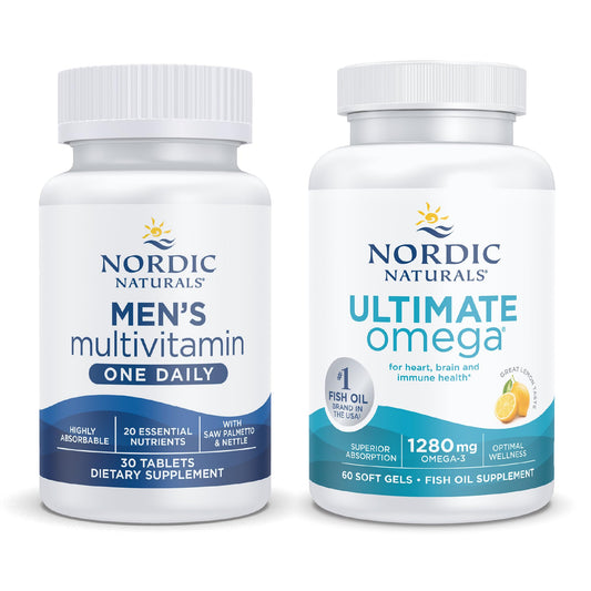 Botellas Nordic Naturals multivitamínico y Omega