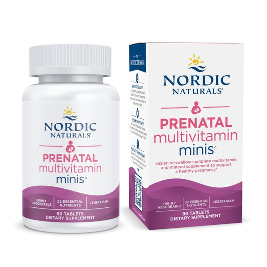Envase de multivitamínico prenatal Nordic Naturals