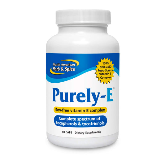 North American Herb & Spice Purely-E vitamina e cápsulas naturales 60