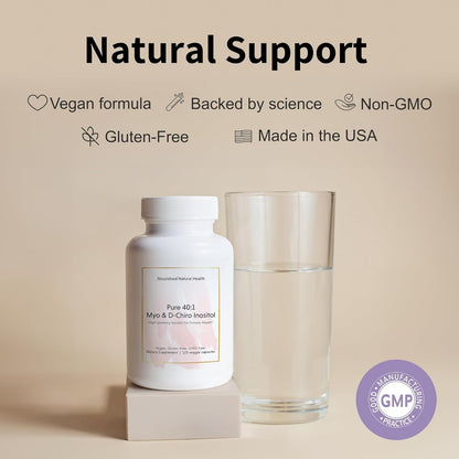 Nourished cápsulas blancas inositol 40:1